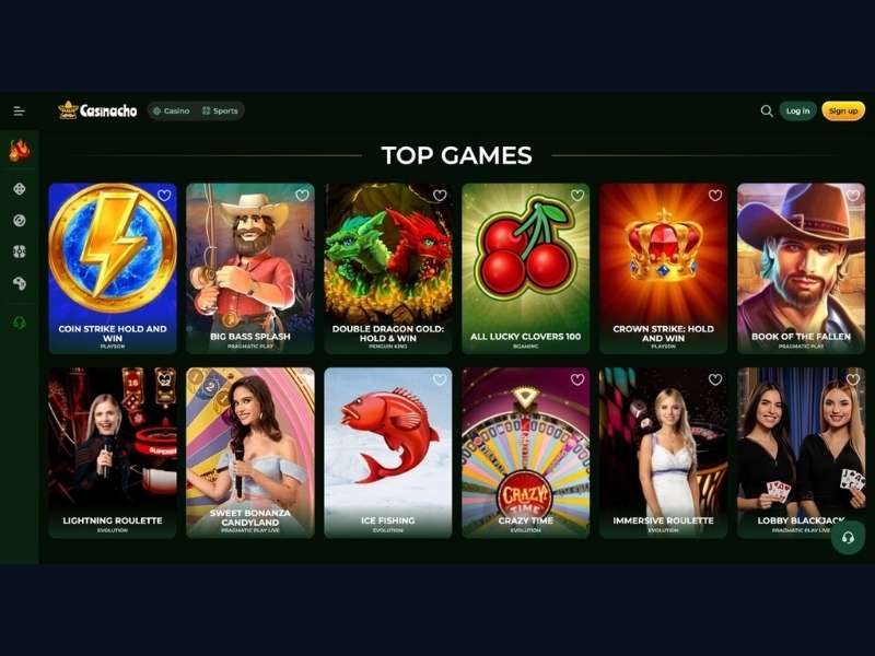 Megaways Hold Win e sezioni del catalogo su Casinacho Casino Nacho Casino per l'Italia