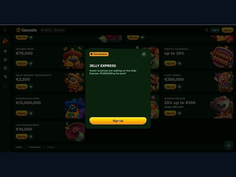 Analisi provider e sezioni del catalogo dopo la registrazione su Casinacho Casino per l'Italia